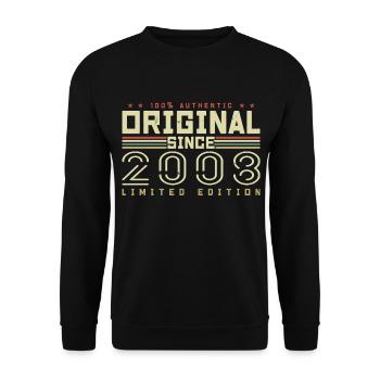 Original 2008 Retro 2008 Birthday Gift 2008 - Unisex Sweatshirt - black - Front - Alina (178cm) & Michal (187cm)