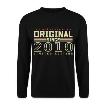 Original 2010 Cadeau Anniversaire 2010 Rétro 2010 - Sweat-shirt Unisexe - noir - Devant - Alina (178cm) & Michal (187cm)