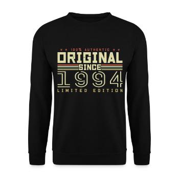 Original 1994 Geburtstagsgeschenk 1994 Retro 1994 - Unisex Pullover - Schwarz - Vorne - Alina (178cm) & Michal (187cm)