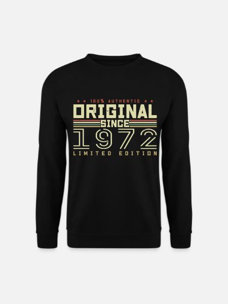 Original 1972 Retro 1972 Geburtstagsgeschenk 1972 - Unisex Pullover - Schwarz