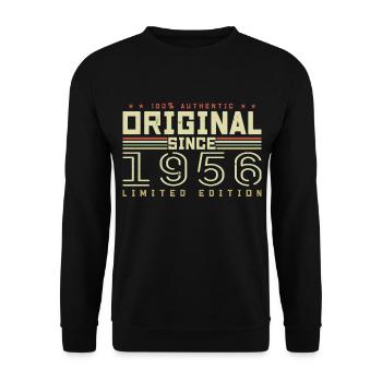 Original 1956 Cadeau Anniversaire 1956 Rétro 1956 - Sweat-shirt Unisexe - noir - Devant - Alina (178cm) & Michal (187cm)