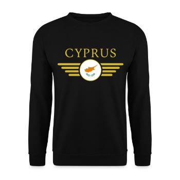 J’aime Chypre, T-shirt design de style élégance - Sweat-shirt Unisexe - noir - Devant - Alina (178cm) & Michal (187cm)