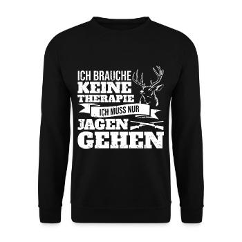 Jäger Föster Wildschwein Reg Jagd Geschenke - Unisex Pullover - Schwarz - Vorne - Alina (178cm) & Michal (187cm)