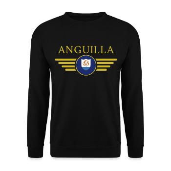 Ich liebe Anguilla, Eleganz Stil Design T-Shirt - Unisex Pullover - Schwarz - Vorne - Alina (178cm) & Michal (187cm)