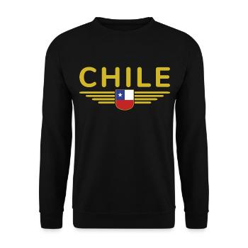 Chile Design – Für Fans und Liebhaber - Unisex Pullover - Schwarz - Vorne - Alina (178cm) & Michal (187cm)