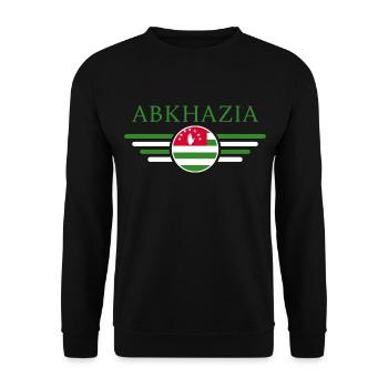 J’aime l’Abkhazie, T-shirt design de style élégance - Sweat-shirt Unisexe - noir - Devant - Alina (178cm) & Michal (187cm)