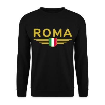 Rome Italie Fan Design T Shirt Tenue - Sweat-shirt Unisexe - noir - Devant - Alina (178cm) & Michal (187cm)