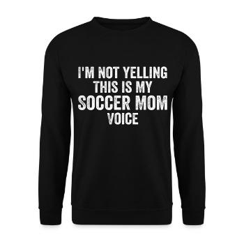 Funny Soccer Mom Voice - Sweat-shirt Unisexe - noir - Devant - Alina (178cm) & Michal (187cm)