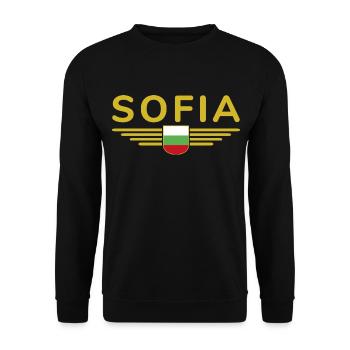 Sofia Design – Proud of Bulgaria's capital - Unisex Sweatshirt - black - Front - Alina (178cm) & Michal (187cm)