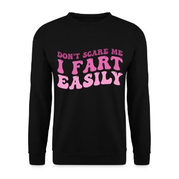 don't scare me i fart easily - Sweat-shirt Unisexe - noir - Devant - Alina (178cm) & Michal (187cm)