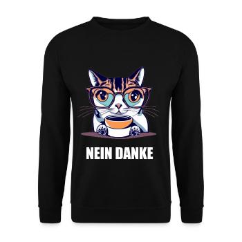 Nein Danke - Unisex Pullover - Schwarz - Vorne - Alina (178cm) & Michal (187cm)