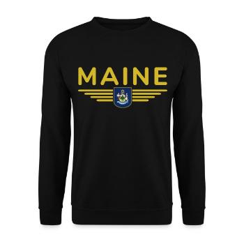 Maine Fan T-Shirt – Perfect for fans! - Unisex Sweatshirt - black - Front - Alina (178cm) & Michal (187cm)