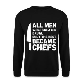Chef & Kitchen Hobby Cook Gifts - Unisex Sweatshirt - black - Front - Alina (178cm) & Michal (187cm)
