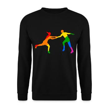 Duo de patineurs colorés - Sweat-shirt Unisexe - noir - Devant - Alina (178cm) & Michal (187cm)