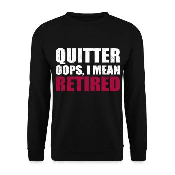 Quitter Oops I Mean Retired - Sweat-shirt Unisexe - noir - Devant - Alina (178cm) & Michal (187cm)