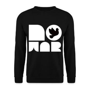 Chemise personnalisable NO WAR avec colombe de la paix - Sweat-shirt Unisexe - noir - Devant - Alina (178cm) & Michal (187cm)