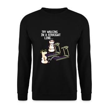 Straight Line Chess Tower Springer Threadmill - Unisex Sweatshirt - black - Front - Alina (178cm) & Michal (187cm)