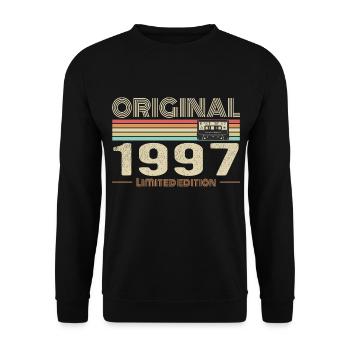 Original 1997 Vintage 1997 Anniversaire Rétro 1997 - Sweat-shirt Unisexe - noir - Devant - Alina (178cm) & Michal (187cm)