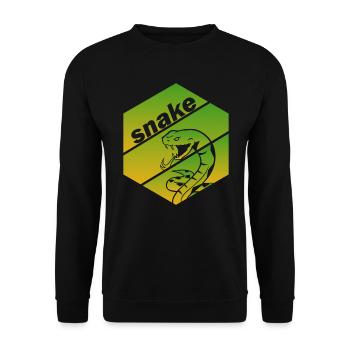 Rattlesnake Snake Snakebite Snaketooth - Unisex Sweatshirt - black - Front - Alina (178cm) & Michal (187cm)