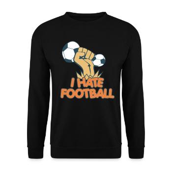 Fußballspiel Fußballer Mannschaft Geschenk - Unisex Pullover - Schwarz - Vorne - Alina (178cm) & Michal (187cm)