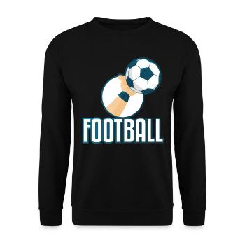 Street Soccer Footballer Soccer Game Gift - Unisex Sweatshirt - black - Front - Alina (178cm) & Michal (187cm)