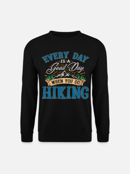 Wanderlust Wandern Naturliebhaber Geschenk - Unisex Pullover - Schwarz