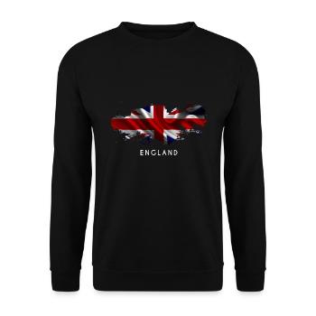 Flag England United Kingdom Flag Gift - Unisex Sweatshirt - black - Front - Alina (178cm) & Michal (187cm)