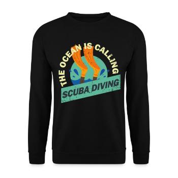 Sporttaucher Scuba Diving Tauchen Geschenk - Unisex Pullover - Schwarz - Vorne - Alina (178cm) & Michal (187cm)