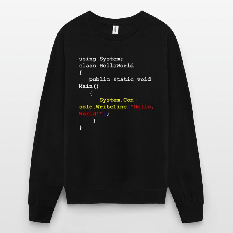 Hello World C # Sharp developer program gift Unisex Sweatshirt