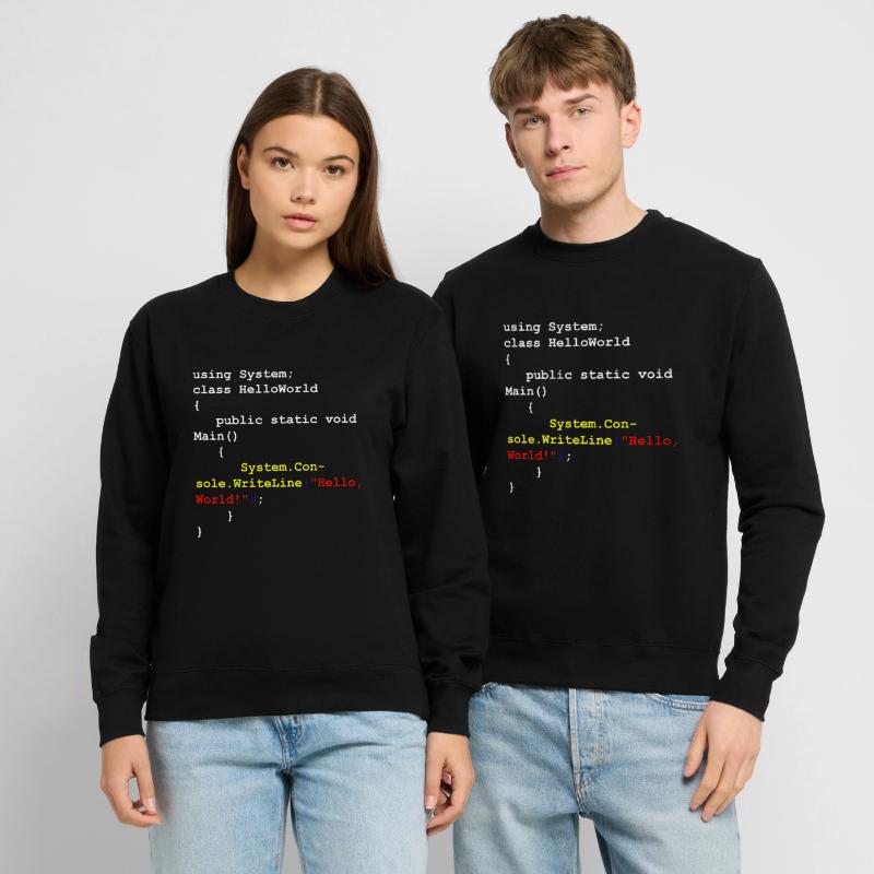 Hello World C # Sharp developer program gift Unisex Sweatshirt