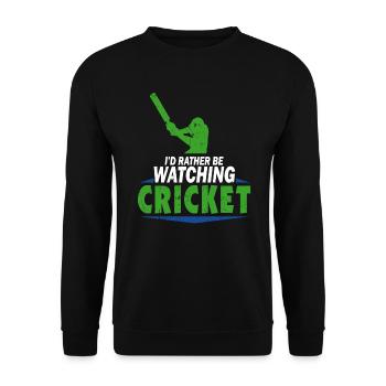 Lustig Cricketspieler Cricketteam Kricket Geschenk - Unisex Pullover - Schwarz - Vorne - Alina (178cm) & Michal (187cm)