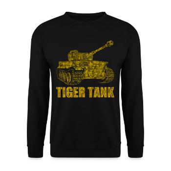 Deutscher Panzer Tiger Zweiter Weltkrieg - Unisex Pullover - Schwarz - Vorne - Alina (178cm) & Michal (187cm)
