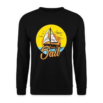 Sailors sail captain ship boat sailboat - Unisex Sweatshirt - black - Front - Alina (178cm) & Michal (187cm)
