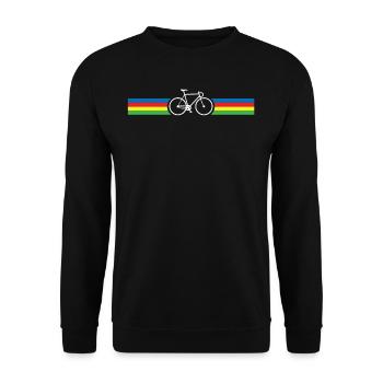 Fahrrad Geschenk Radfahren fahren Geburtstag Rad - Unisex Pullover - Schwarz - Vorne - Alina (178cm) & Michal (187cm)