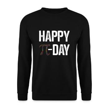 Mathematik Zahl Pi Kreis Schule Shirt Geschenk - Unisex Pullover - Schwarz - Vorne - Alina (178cm) & Michal (187cm)