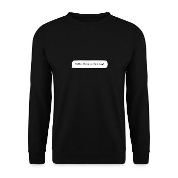 Bonjour cadeau de chemise positive citation jour - Sweat-shirt Unisexe - noir - Devant - Alina (178cm) & Michal (187cm)
