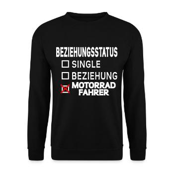 motorcyclist - Unisex Sweatshirt - black - Front - Alina (178cm) & Michal (187cm)