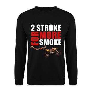 2 stroke for more smoke - Unisex Sweatshirt - black - Front - Alina (178cm) & Michal (187cm)
