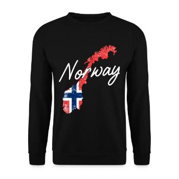 Pays Drapeau Norvège - Sweat-shirt Unisexe - noir - Devant - Alina (178cm) & Michal (187cm)