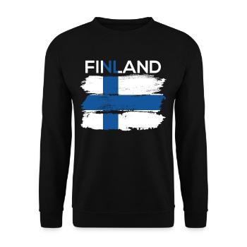 Finlande drapeau finlandais pays d'origine - Sweat-shirt Unisexe - noir - Devant - Alina (178cm) & Michal (187cm)