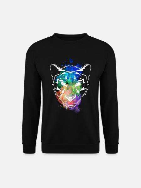 Jaguar Leopard Panther Raubkatze - Unisex Pullover - Schwarz