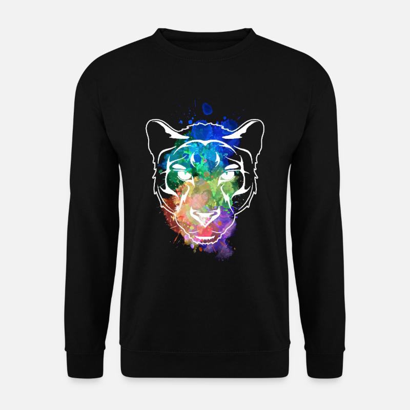 Jaguar Leopard Panther Raubkatze - Unisex Pullover - Schwarz