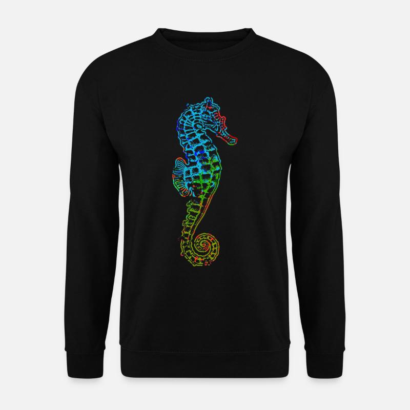 Seepferd Seepferdchen Seahorse - Unisex Pullover - Schwarz