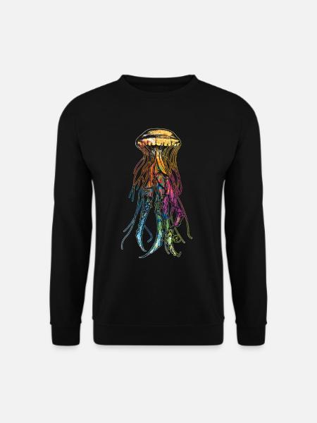 Qualle bunt - Unisex Pullover - Schwarz