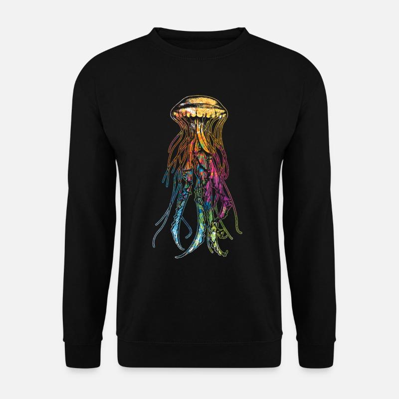 Qualle bunt - Unisex Pullover - Schwarz