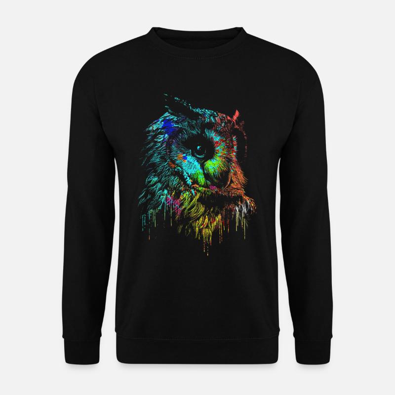 Eule - Unisex Pullover - Schwarz