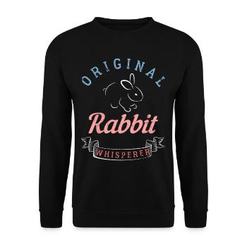 rabbit - Unisex Sweatshirt - black - Front - Alina (178cm) & Michal (187cm)