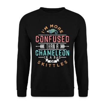 caméléon - Sweat-shirt Unisexe - noir - Devant - Alina (178cm) & Michal (187cm)