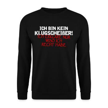 I'm not a smart shit... - Unisex Sweatshirt - black - Front - Alina (178cm) & Michal (187cm)
