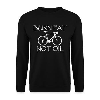 Brûler la graisse et non l'huile - Sweat-shirt Unisexe - noir - Devant - Alina (178cm) & Michal (187cm)